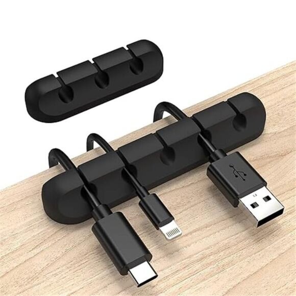 Cable Organizer Clips Adhesive Cord Holder Wire Management for Desk Car Home - Picture 8 of 8